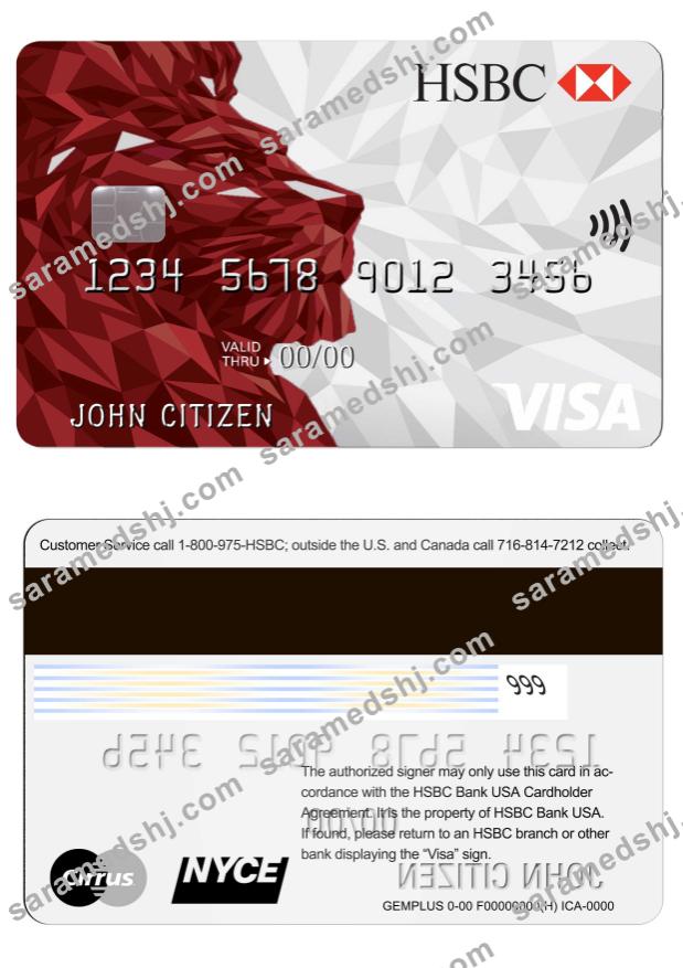 USA HSBC visa vredit card